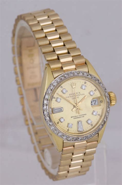 rolex for women gold|18k gold Rolex women's watch.